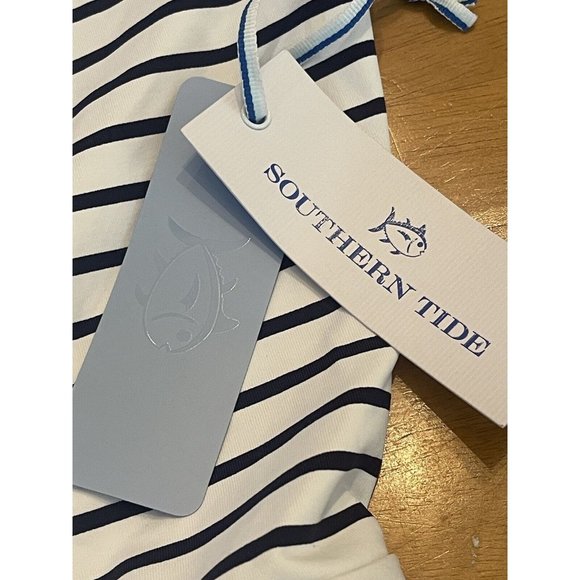 Southern Tide Romper Womens Extra Small Romper Nautical Navy White NWT - Picture 7 of 9